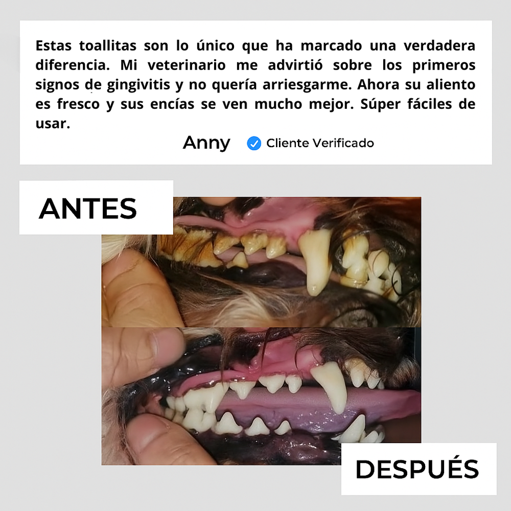 Toallitas Dentales Naturales Para Mascotas